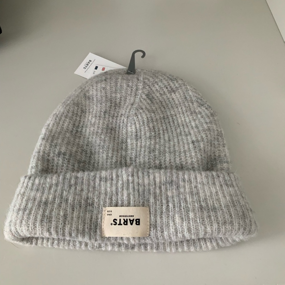 BARTS Amsterdam Lenn Bennie Heather Grey Alpaca Wool One Size BRAND NEW Unisex
